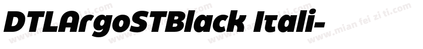 DTLArgoSTBlack Itali字体转换